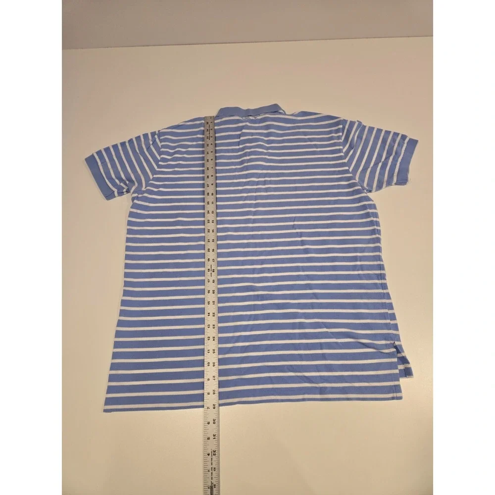 VTG POLO RALPH LAUREN POLO SHIRT STRIPED Mens XL Blue White Red Pony s/s